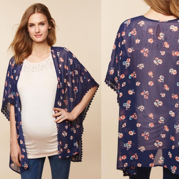 Motherhood Maternity Sweaters - Motherhood || Maternity Floral Kimono